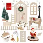 Alishomtll Wichteltür Set mit Zubehör für Weihnachten – DIY Geschenke für Kinder