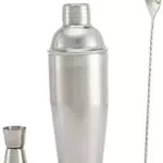 Amazon Basics Barbesteck-Set, Edelstahl, 710-ml-Shaker
