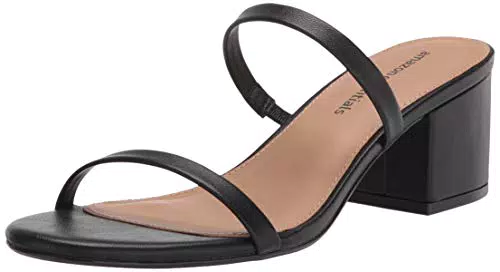 Amazon Essentials Damen Pantolette mit Zwei Riemen und Absatz