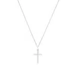 Amor Kette mit Kreuz Anhänger aus 925 Sterling Silber für Damen und Herren