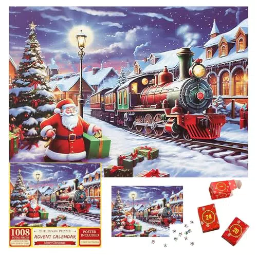 Angenster Adventskalender Puzzle 2024 für Erwachsene - Personalisierbares Geschenk