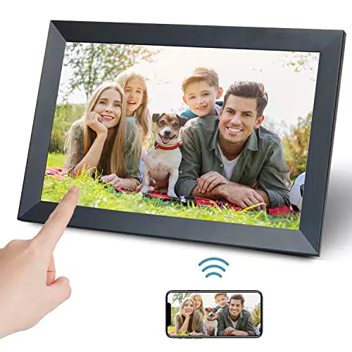 Digitaler Bilderrahmen WLAN 10.1 Zoll HD IPS-Touchscreen mit 32 GB Speicher - Automatische Drehung - Fotos und Videos teilen über Frameo App