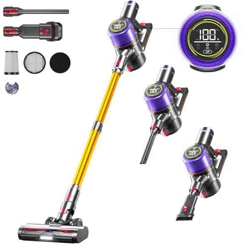 Avalsor Akku Staubsauger 550W mit Touchscreen und Anti-Tangle-Bürste