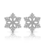 B.Catcher Ohrringe 925 Silber Schneeflocken Ohrstecker für Damen