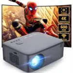Beamer 4K mit WiFi6 und Bluetooth – Native 1080P Heimkino Projektor