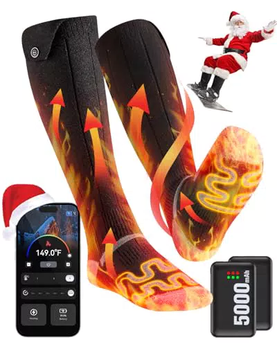 Beheizbare Socken mit APP Smart Control – 3 Temperaturstufen für Outdoor-Aktivitäten