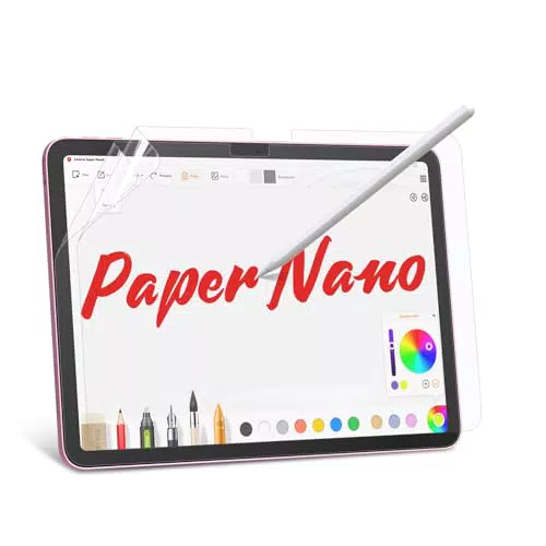 BERSEM Schutzfolie für iPad 10. Generation 10,9 Zoll – Mattes PET für Zeichnen und Schreiben