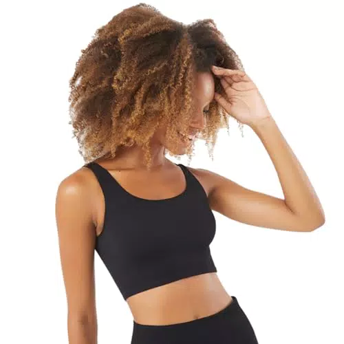 BeSinz Bauchfreies Crop Top für Damen - Sportlicher Shaped Fit BH ohne Bügel
