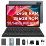 BESTTAB A20 Tablet mit Tastatur, 10 Zoll, Android 14, 24GB RAM, 256GB ROM, 5G WiFi