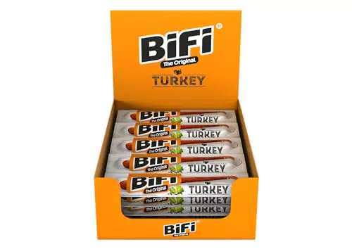 BiFi Pute Wurst Snack – Luftgetrocknete Fleischsticks mit Pfeffer, Koriander und Knoblauch