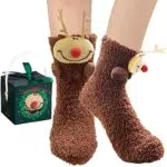 BINXWA Lustige Antirutschsocken für Frauen – Geschenkbox für Weihnachten