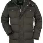 Black Premium Winterjacke mit abnehmbarer Kapuze für Herren