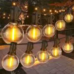 BokiHuk Lichterkette Außen IP45 Wasserdicht für Garten, Terrasse und Hochzeiten
