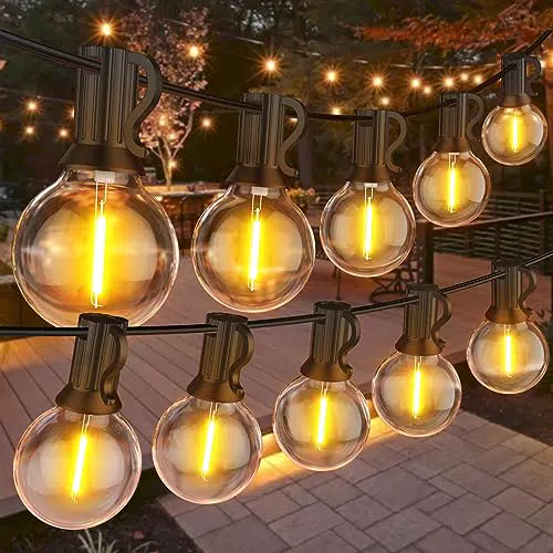 BokiHuk Lichterkette Außen IP45 Wasserdicht für Garten, Terrasse und Hochzeiten