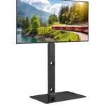 BONTEC TV Standfuß für 30-70 Zoll Flach- und Curved-Fernseher, schwenkbar, höhenverstellbar