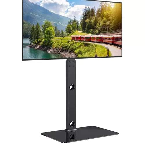 BONTEC TV Standfuß für 30-70 Zoll Flach- und Curved-Fernseher, schwenkbar, höhenverstellbar