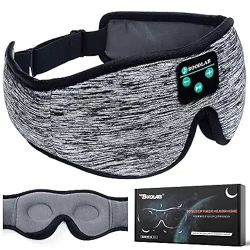 Boodlab 3D Schlafmaske mit HD Stereo Lautsprechern für Seitenschläfer und Reisen