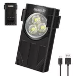 BORUIT V7 Mini Taschenlampe LED, 1100 Lumen, IPX5 wasserdicht, 10 Modi