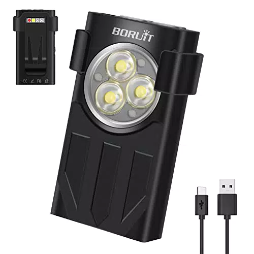 BORUIT V7 Mini Taschenlampe LED, 1100 Lumen, IPX5 wasserdicht, 10 Modi