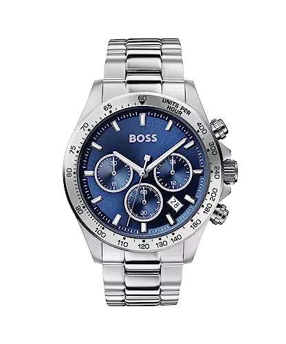 BOSS Chronograph Uhr für Herren mit Edelstahlarmband