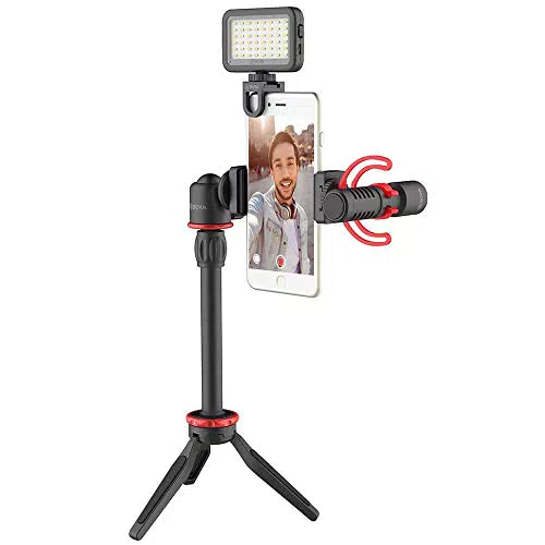 Boya BY-VG350 Vlogger Starter Kit mit Mikrofon, LED Licht und Stativ