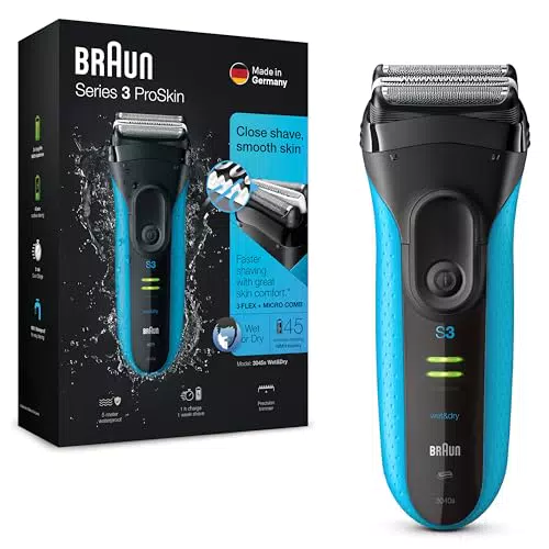 Braun Series 3 ProSkin Elektrorasierer mit Trimmer und Reise-Etui für Herren