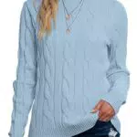 Breampot Damen Pullover Casual Strickpullover Rundhals Warm Outwear