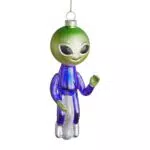 BUTLERS Weihnachtsbaumkugel Alien Christbaumschmuck Glas Anhänger Deko