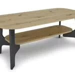 byLIVING Jonny Couchtisch Artisan Eiche mit Ablageboden aus Holzwerkstoff