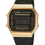 Casio Armbanduhr Digital Quarz Edelstahl A168WEGB-1BEF für Erwachsene