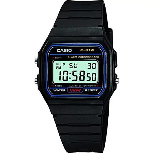 Casio F-91W Unisex Digitaluhr Quarz mit Harzgehäuse