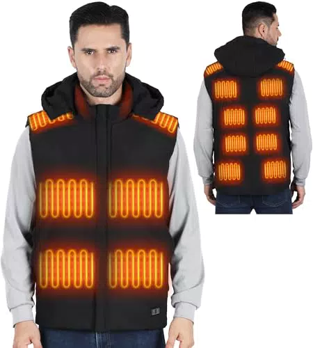 Cinlinso Beheizbare Weste für Damen und Herren - Unisex Heizjacke mit 3 Temperaturstufen