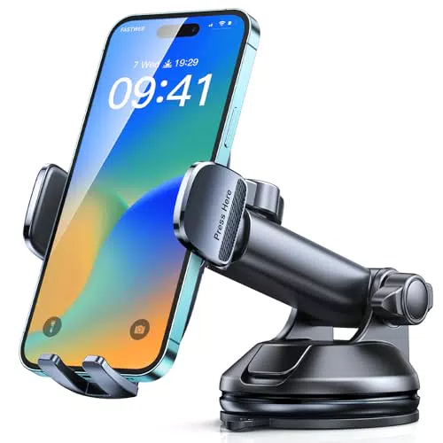 CIRYCASE Auto Handyhalterung, 360° drehbar mit starker Klebefläche und Ein-Knopf-Release