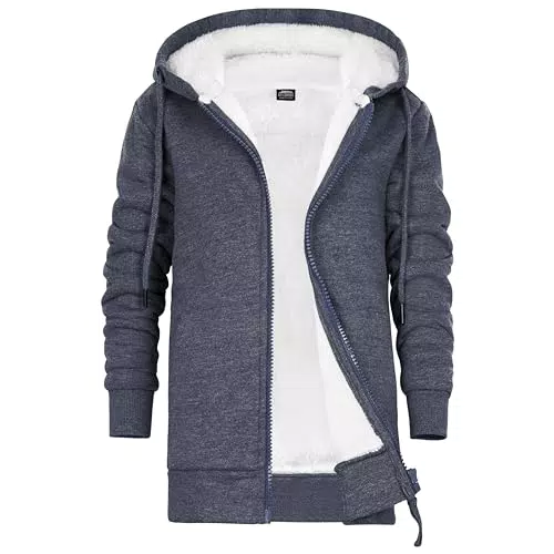 CityComfort Fleecejacke Mädchen mit Kapuze und Zipper für 5-15 Jahre
