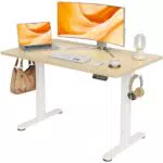 Claiks Höhenverstellbarer Schreibtisch Elektrisch, Stehschreibtisch 120x60 cm