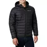 Columbia Herren Daunenjacke Mit Kapuze, Schwarz