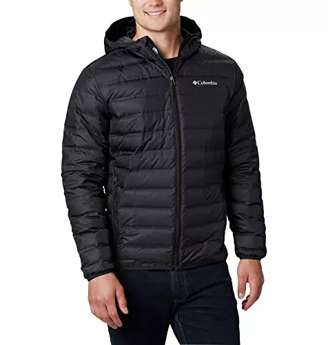 Columbia Herren Daunenjacke Mit Kapuze, Schwarz