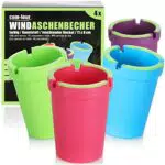 com-four® Windaschenbecher mit leuchtendem Deckel für draußen