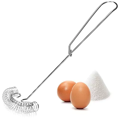 COM-FOUR® Spiralschneebesen Edelstahl 304 rostfrei – Spülmaschinengeeignet Quirl