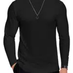 COOFANDY Rollkragenpullover Herren Langarmshirt Casual Basic Sweater