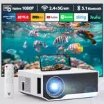 CoolEeve Beamer 2024 - 20000 Lumen Full HD, 4K Support, 5G WiFi, Heimkino Projektor