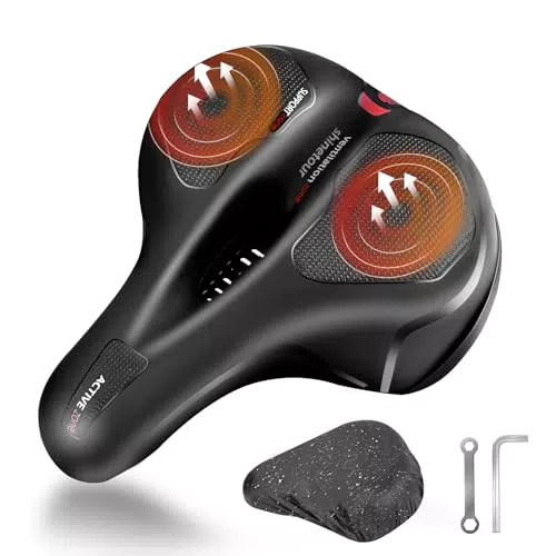 CRECAD Fahrradsattel für Herren und Damen - Ergonomischer Gelsattel mit Memory Foam