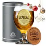 CROWNLY CRYSTAL® Personalisiertes Bierglas für Opa mit Gravur – Geschenkideen