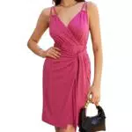 Partykleid mit V-Ausschnitt und hohem Taillenbund für Damen