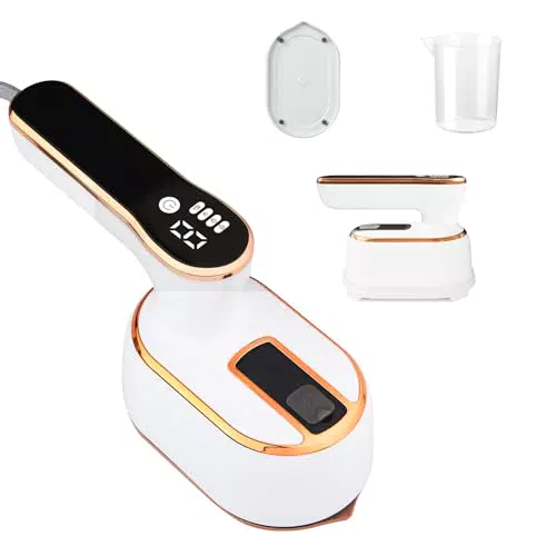 Mini Dampfbügeleisen mit LCD-Display, 1000 W, faltbar und tragbar für Reisen
