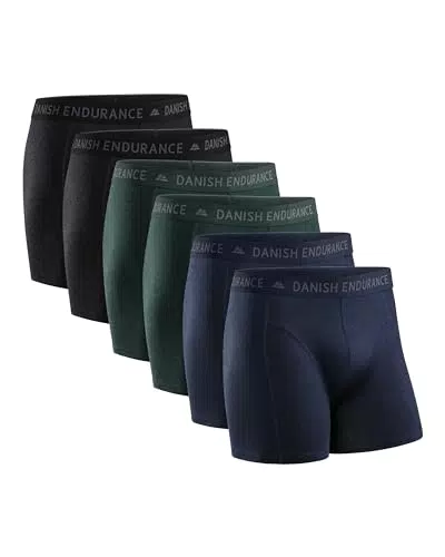 DANISH ENDURANCE Herren Boxershorts, 6 Pack, Retroshorts aus weicher Baumwolle