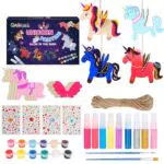 DAOUZL Einhorn Bastelset – Kreatives Holz Basteln für Kinder und Deko Ideen