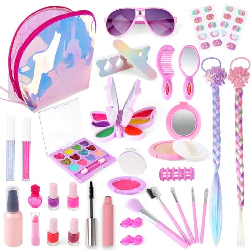 deAO Kinderschminke Set – Waschbares Kinder Make-up Set für Mädchen, ideal für Geschenke