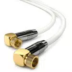 deleyCON SAT Antennenkabel 20m HDTV Koaxialkabel F-Stecker 90° Grad