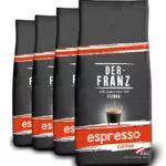 Der Franz Espresso Kaffee, Intensität 5/5, Arabica und Robusta, ganze Bohne